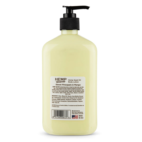 18oz Hemp Heaven Pineapple-Mango Lotion with Pump 673