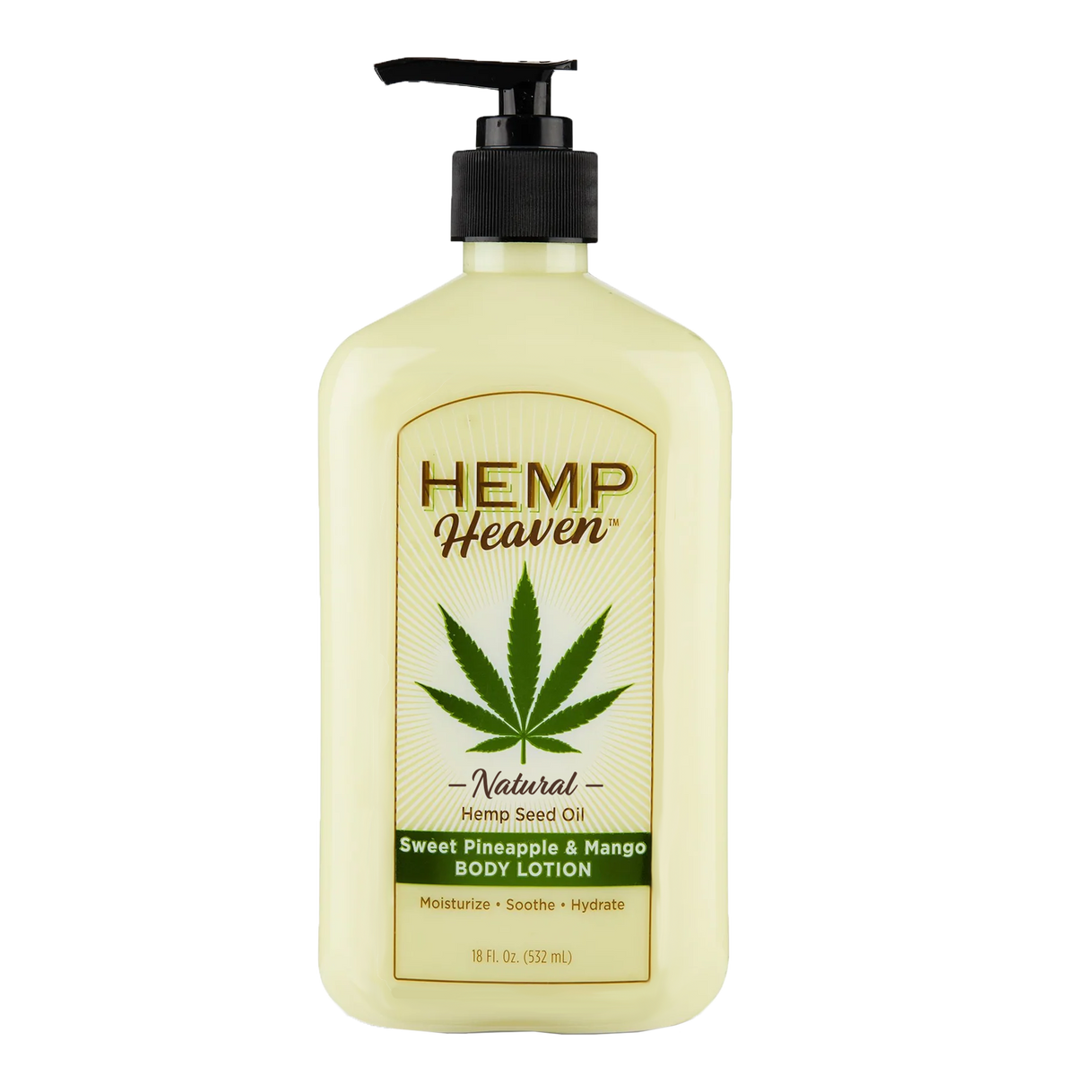 18oz Hemp Heaven Pineapple-Mango Lotion with Pump 673