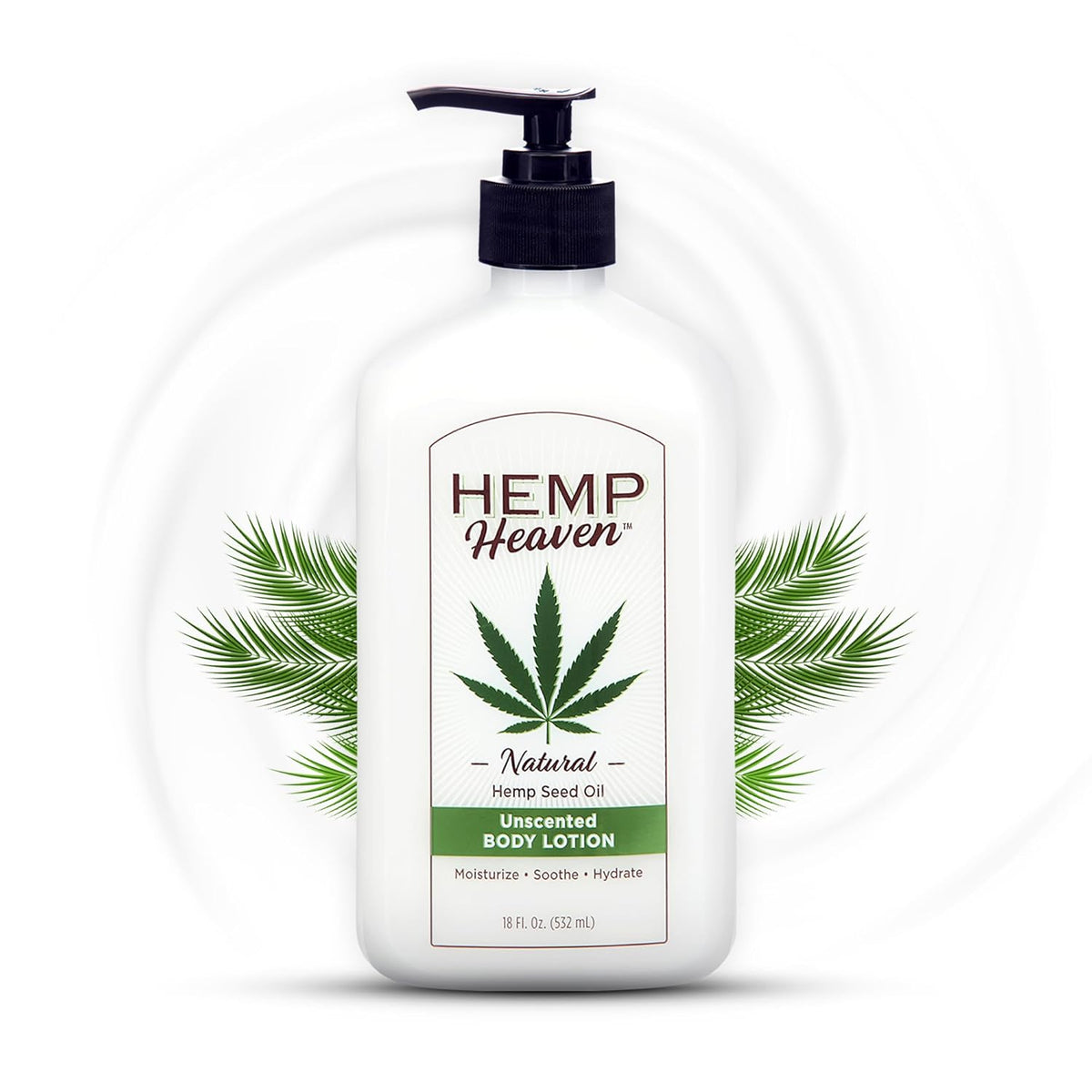 Hemp Lotion - Natural Hemp Seed Oil, Paraben-Free, 18 oz, Made in USA, Nourishing for Men & Women, EWG Verified, Anti-Aging (Unscented)