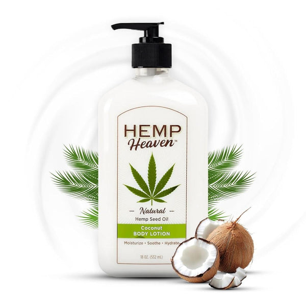 Hemp Lotion - Natural Hemp Seed Oil, Paraben-Free, 18 oz, Made in USA, Nourishing for Men & Women, EWG Verified, Anti-Aging (Coconut)