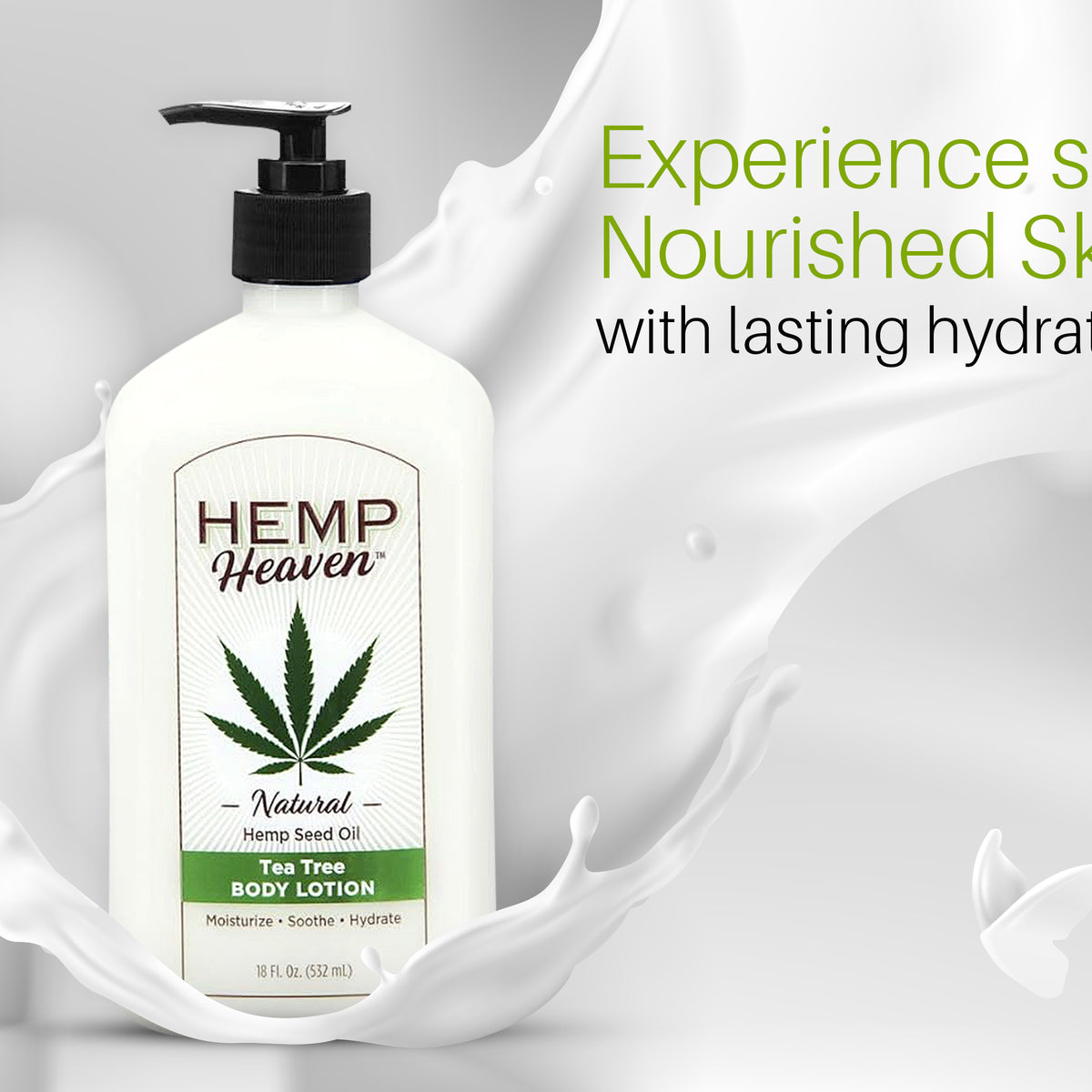 18 oz Hemp Heaven Tea Tree Body Lotion